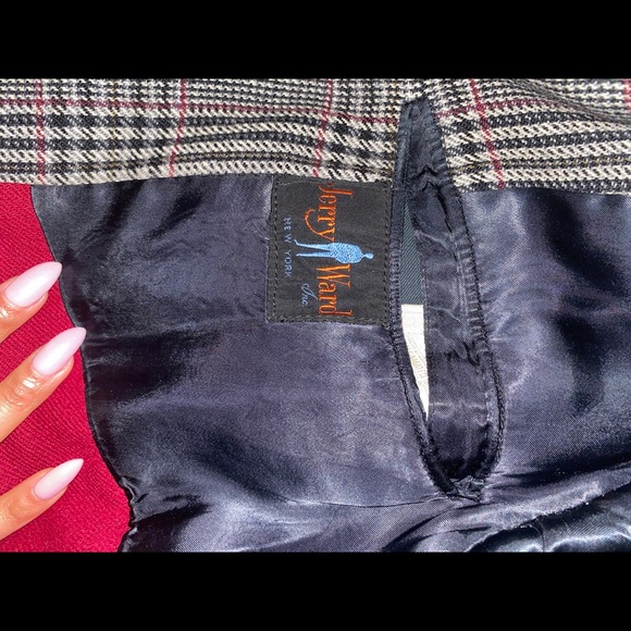 Men’s Vintage Plaid Wool Trench Coat - Picture 4 of 5